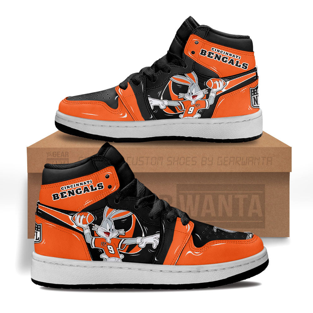 Cincinnati Bengals Kid J1s Sneakers Custom Grabiiva