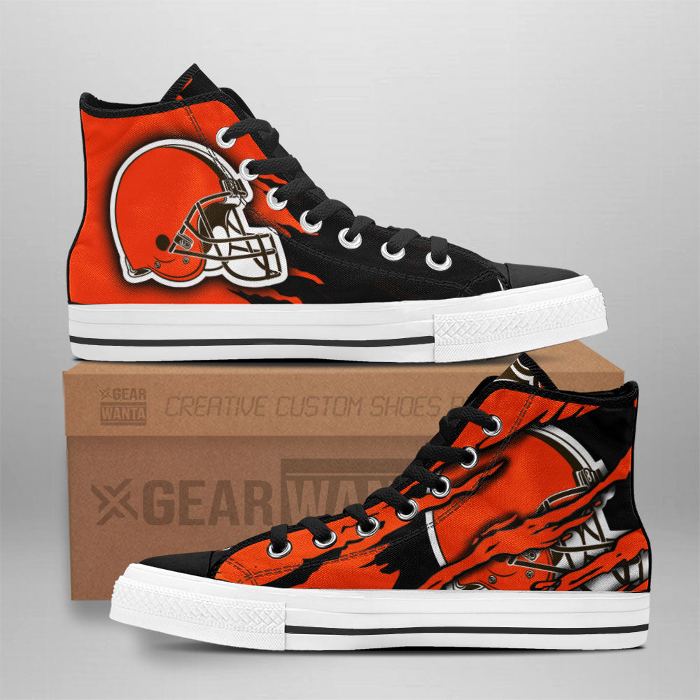 Cleveland Browns High Top Shoes Custom For Fans Grabiiva