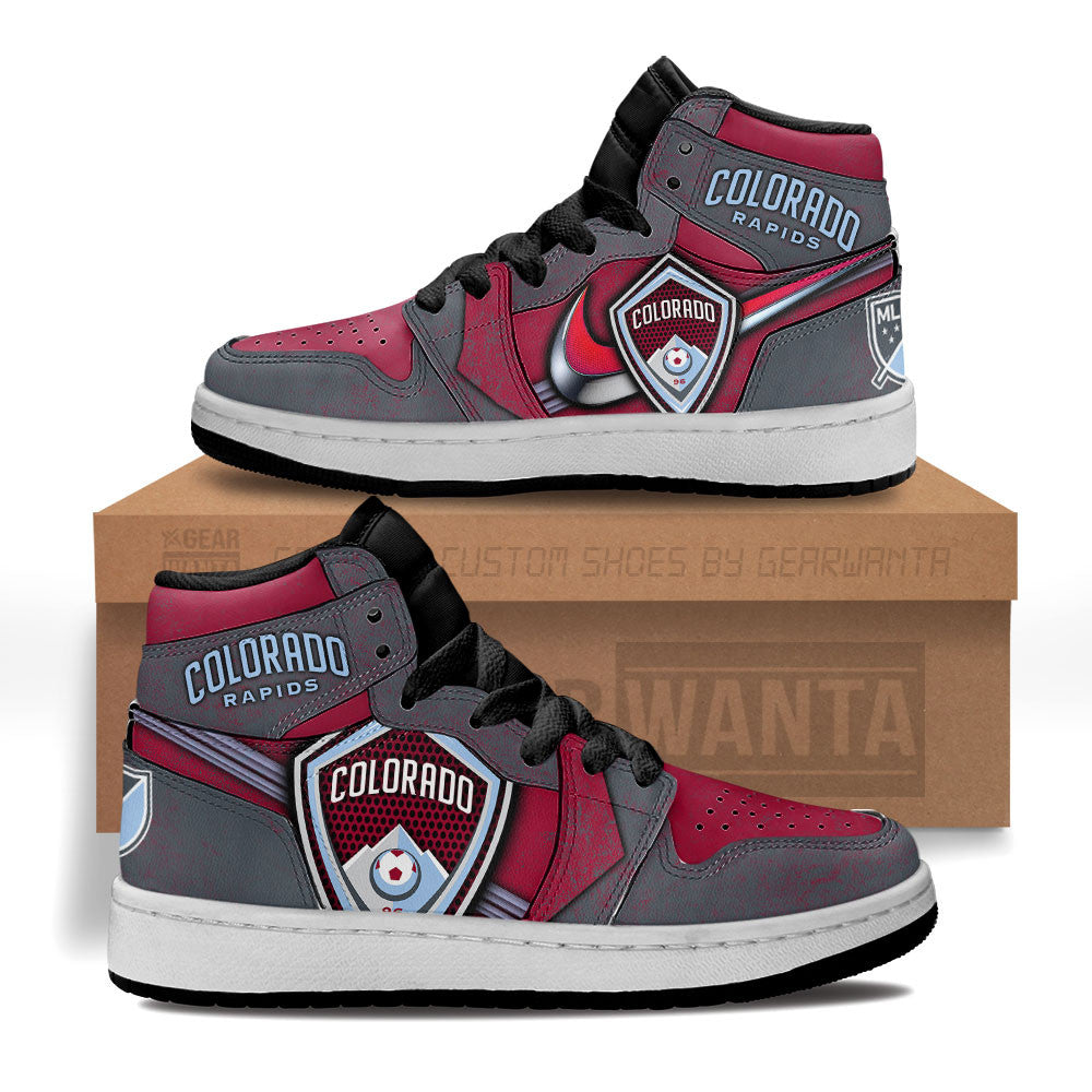 Colorado Rapids Kid J1 Sneakers Custom Shoes For Kids Grabiiva