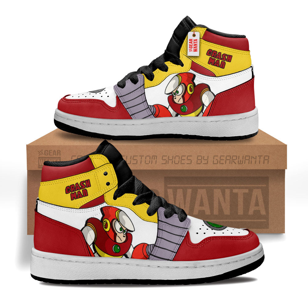 Crash Man Mega Man Kid J1s Sneakers Custom For Kids Grabiiva