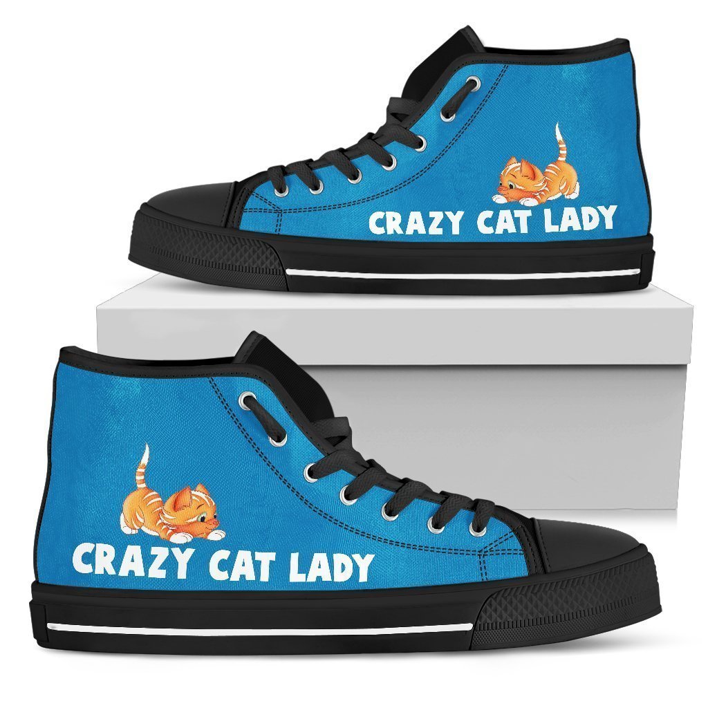 Crazy Cat Lady Shoes High Top For Women Grabiiva