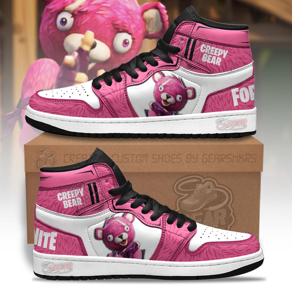 Creepy Bear Skin J1s Sneakers Game Character  Grabiiva