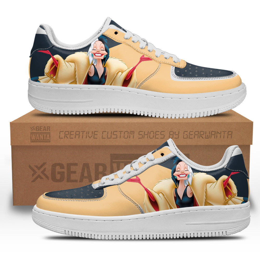 Cruella De Vil 101 Dalmatians Custom Air Sneakers LT06 Grabiiva