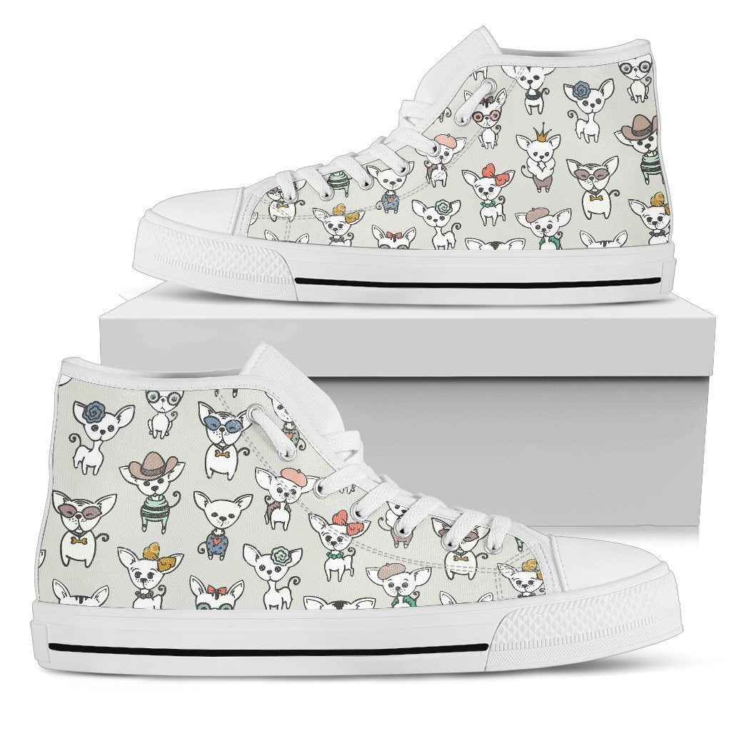 Cute Chihuahuas Shoes High Top For Women Love Dog Grabiiva