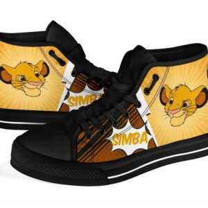 Cute Simba Sneakers Lion King High Top Shoes Fan Grabiiva