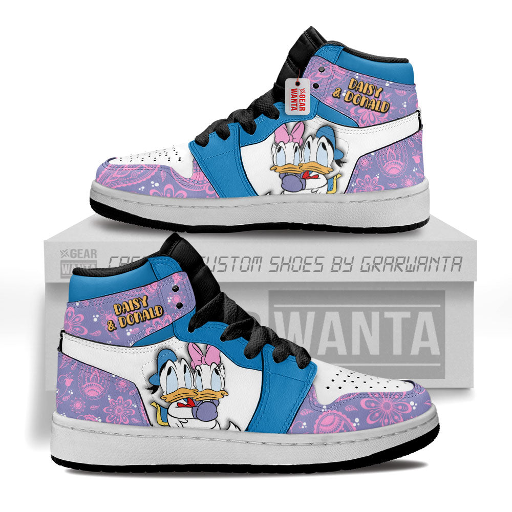 Daisy and Donald Kid J1s Sneakers Cartoon Collection Grabiiva