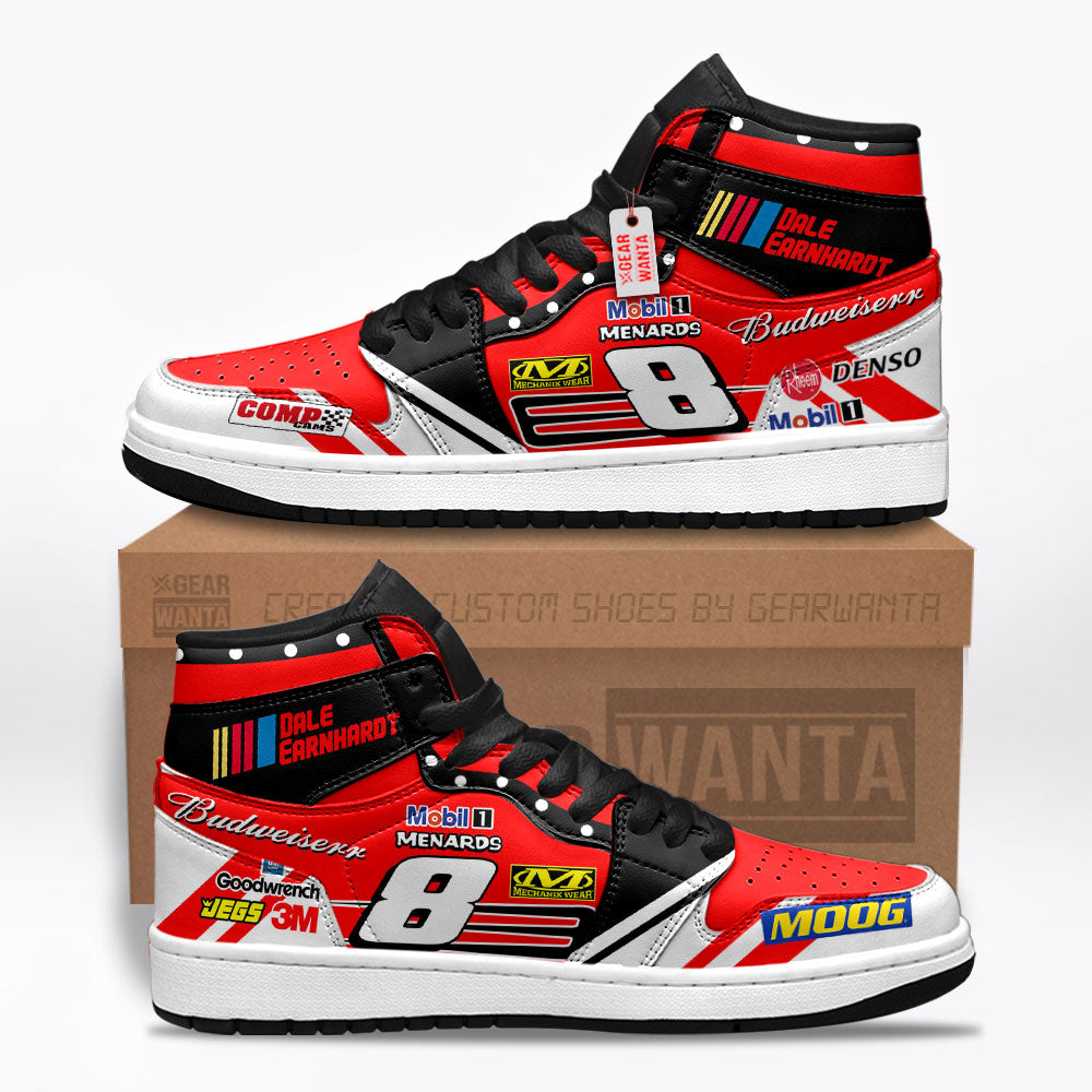 Dale Earnhardt J1s Sneakers Custom Born on Date #8 Sneakers  Grabiiva