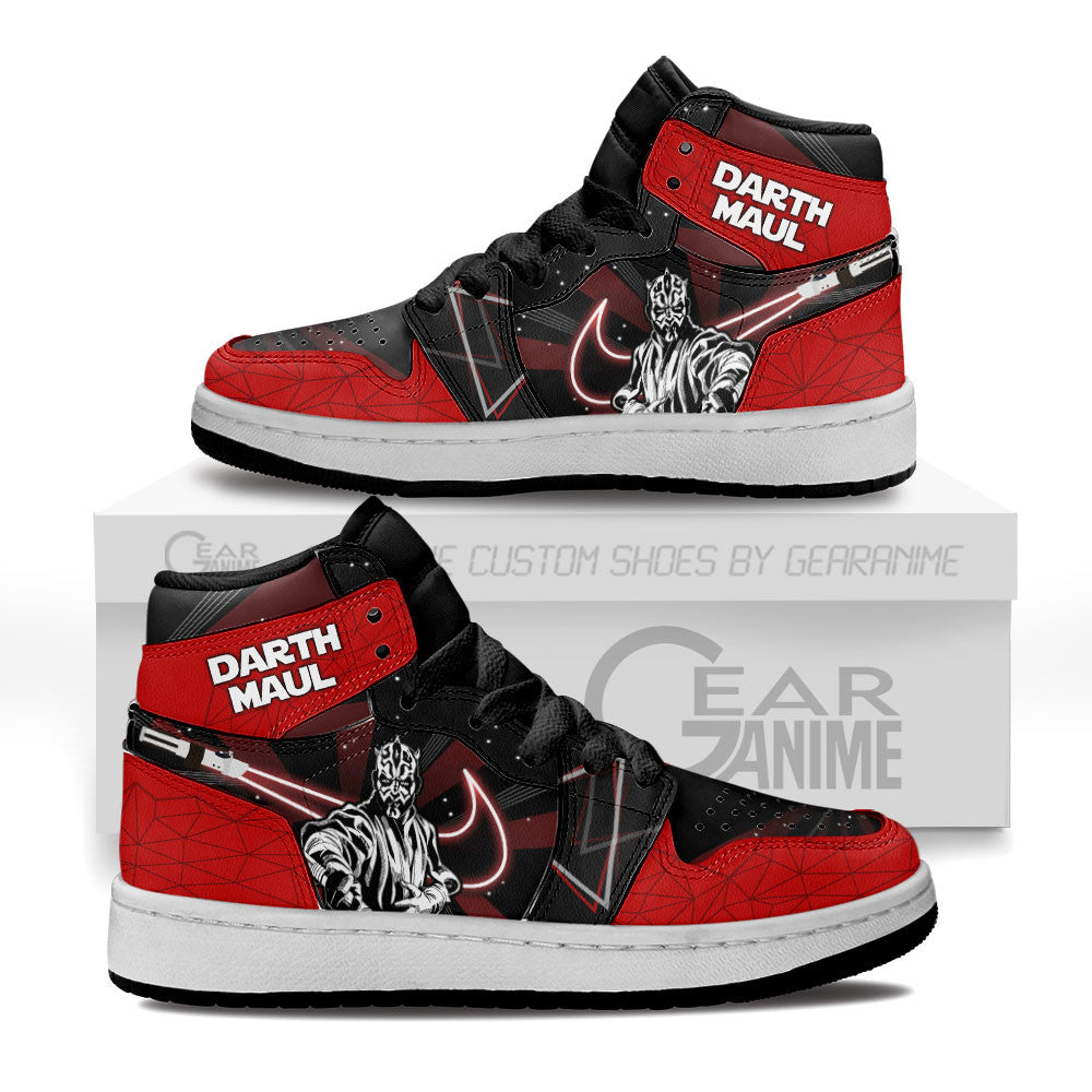 Darth Maul Kids J1s Sneakers Custom Kid J1s Sneakers Grabiiva