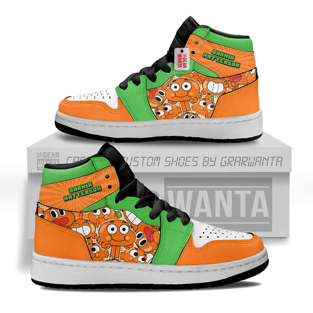 Darwin Watterson Kid J1s Sneakers Cartoon Collection Grabiiva