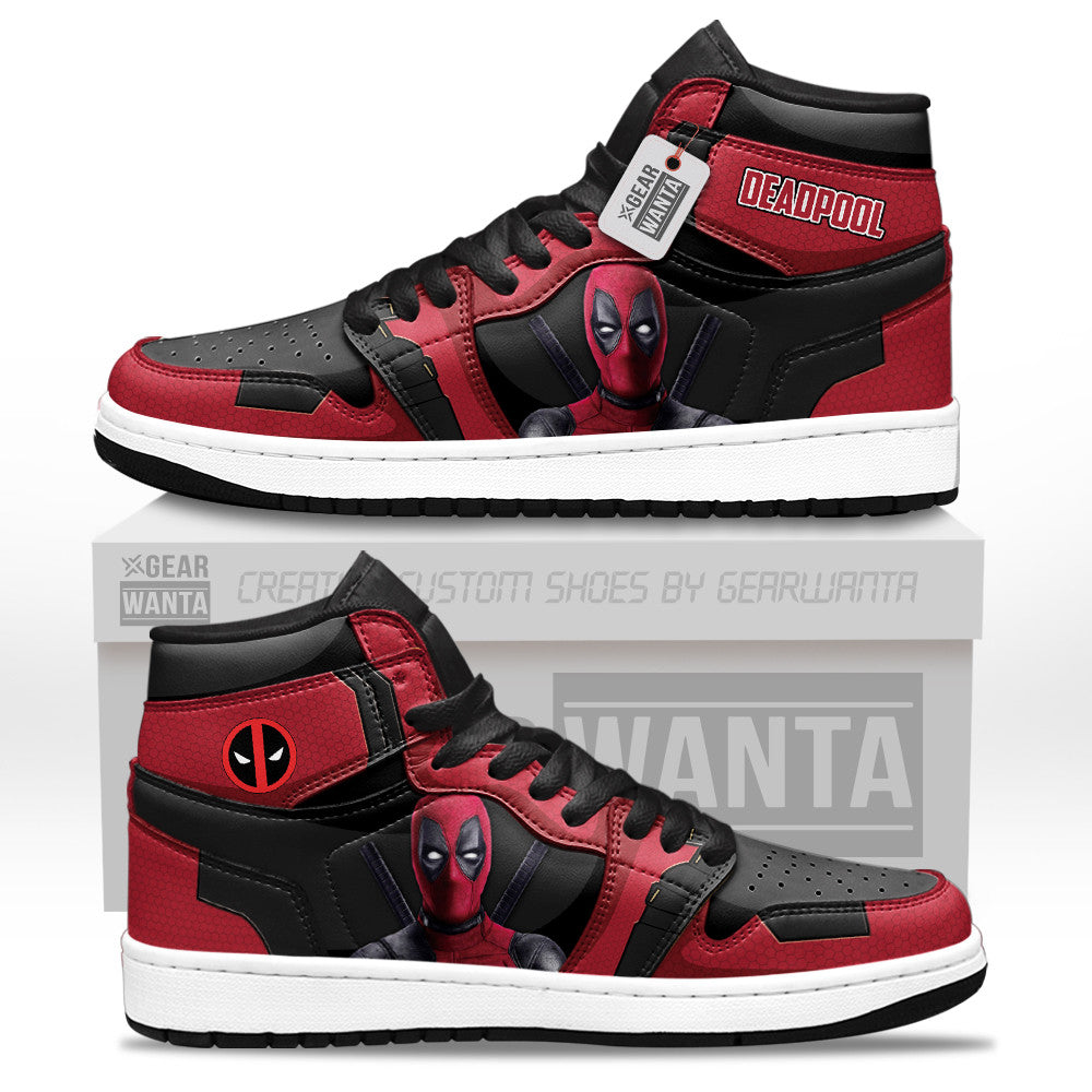 Deadpool J1s Sneakers Superhero Custom Shoes  Grabiiva