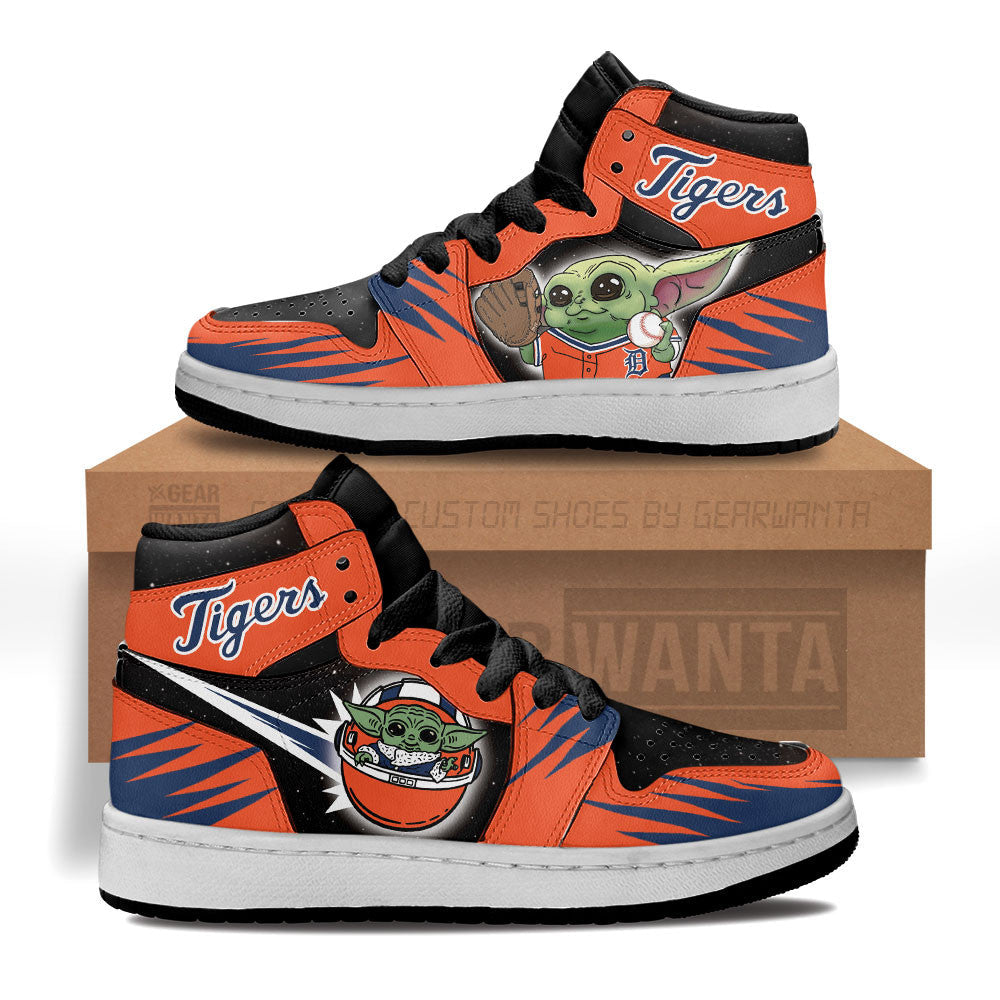 Detroit Tigers Kid J1s Sneakers Custom For Kids Grabiiva