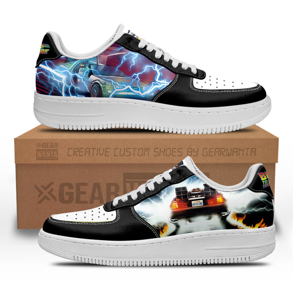 DMC-12 Delorean Back To The Future Custom Air Sneakers QD11 Grabiiva