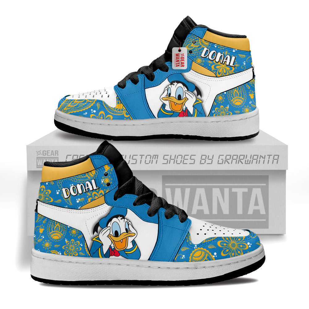 Donald Duck Kid J1s Sneakers Cartoon Collection Grabiiva