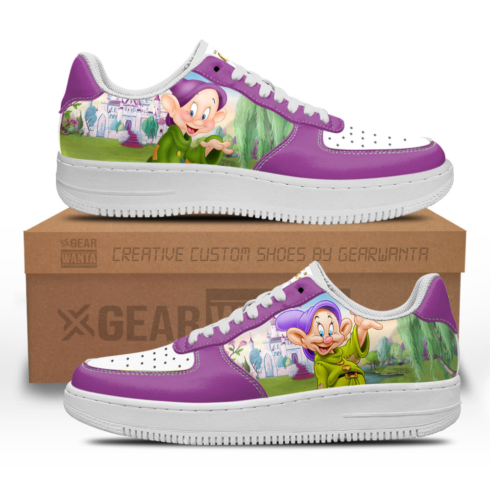 Dopey Snow White and 7 Dwarfs Custom Air Sneakers QD12 Grabiiva