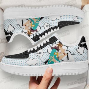 Dr. Heinz Doofenshmirt and Perry Air Sneakers Custom Phineas and Ferb Shoes Grabiiva