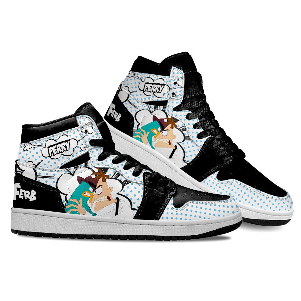 Dr. Heinz Doofenshmirt and Perry Sneakers Custom Phineas and Ferb Shoes  Grabiiva