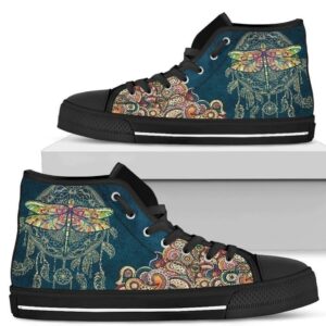 Dragonfly Hippie Style Women's High Top Shoes Grabiiva