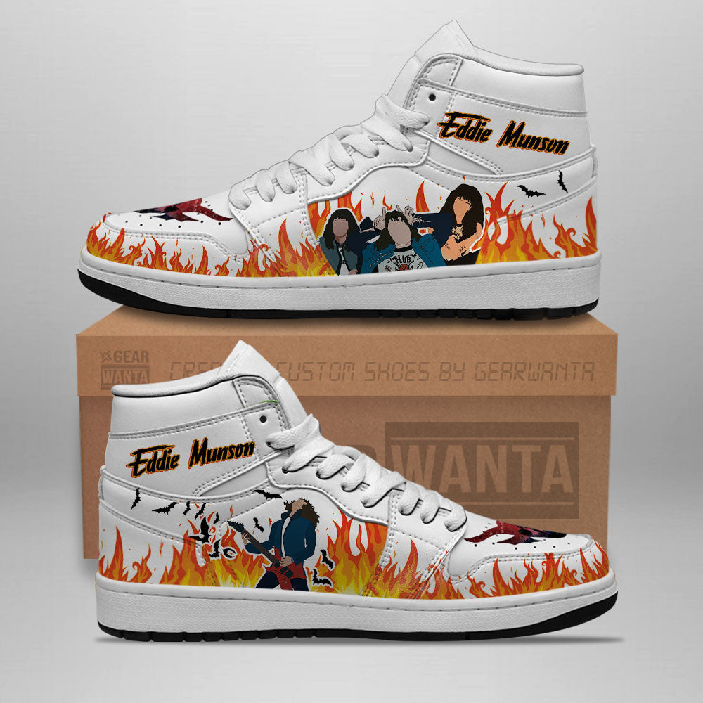 Eddie Munson Rock Show J1s Sneakers Custom For Stranger Things Fans  Grabiiva