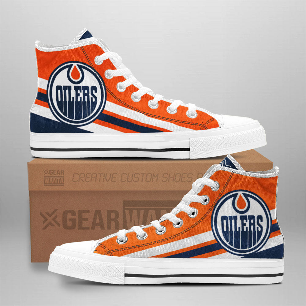 Edmonton Oilers High Top Shoes Custom Sneakers Grabiiva