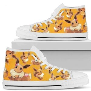 Eevee Shoes High Top Gift For Poke Fan Grabiiva