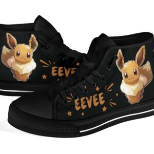 Eevee Sneakers High Top Custom Shoes Grabiiva