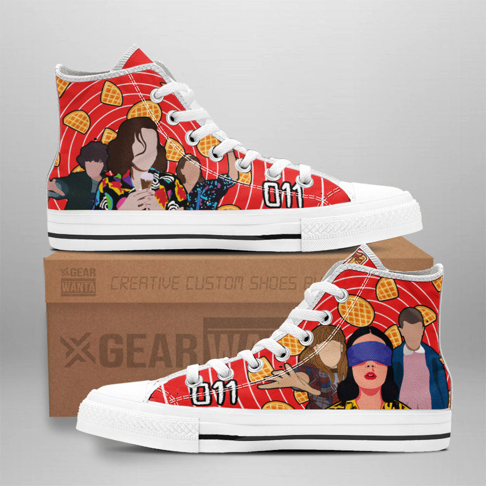 Eleven 011 High Top Shoes Custom Stranger Things Sneakers Grabiiva
