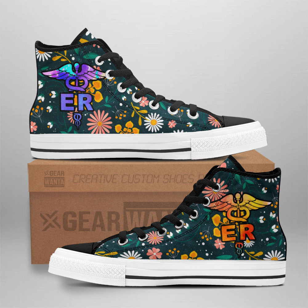 ER Nurse High Top Shoes Custom Grabiiva