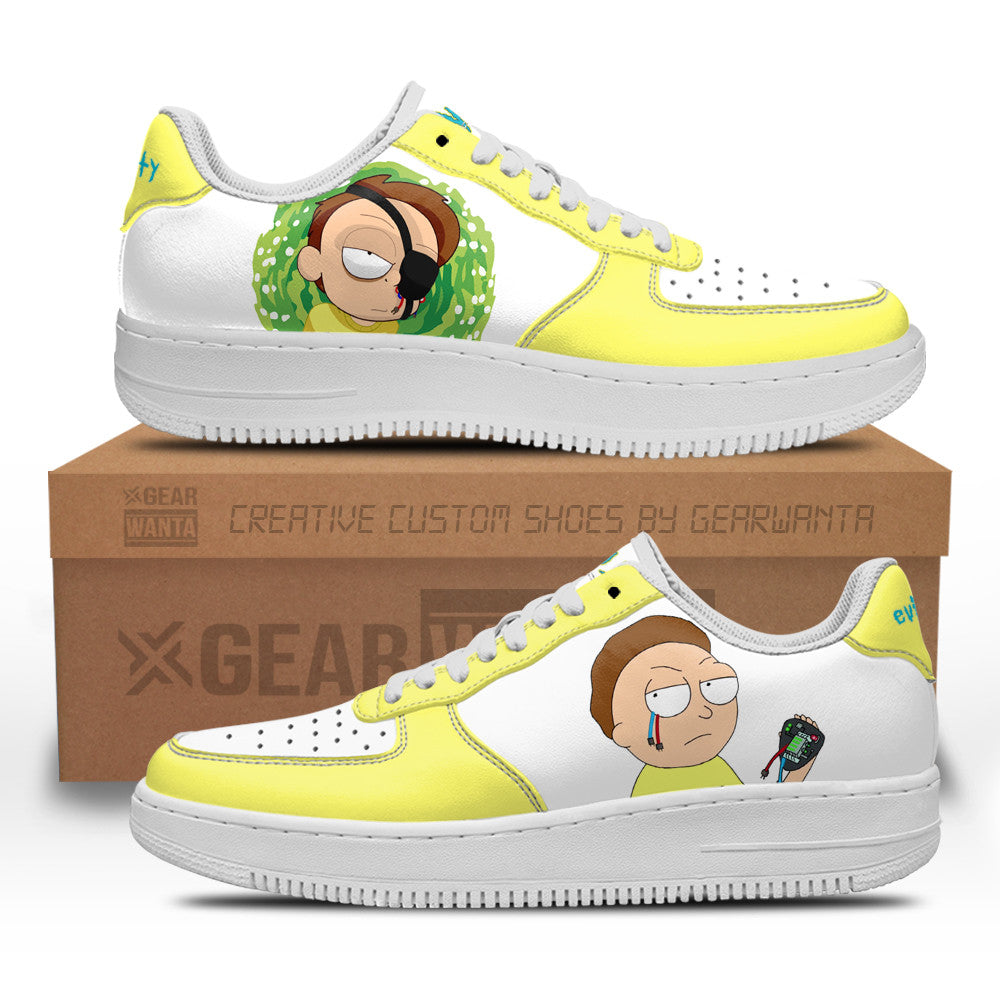 Evil Morty Rick and Morty Custom Air Sneakers QD13 Grabiiva