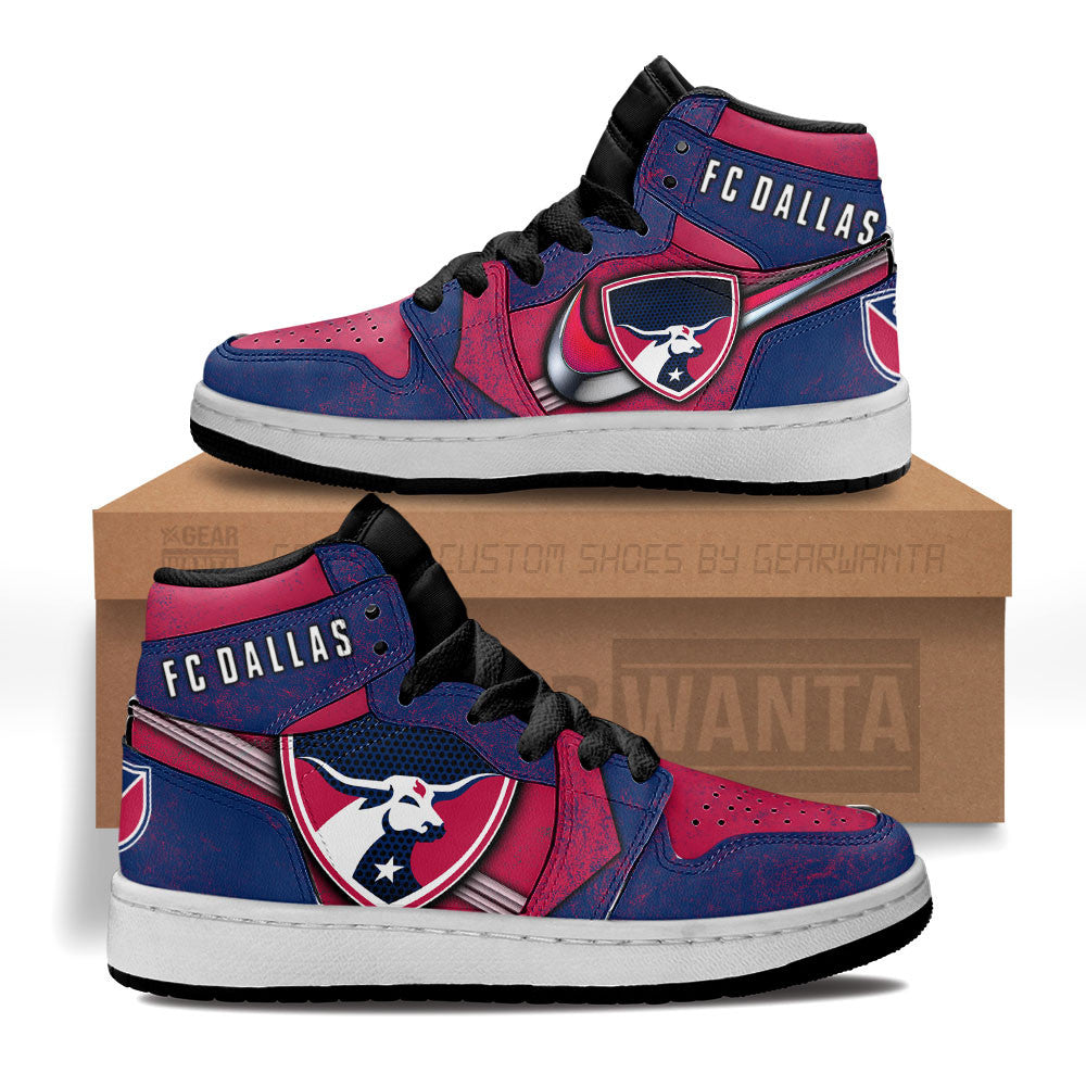FC Dallas Kid J1 Sneakers Custom Shoes For Kids Grabiiva