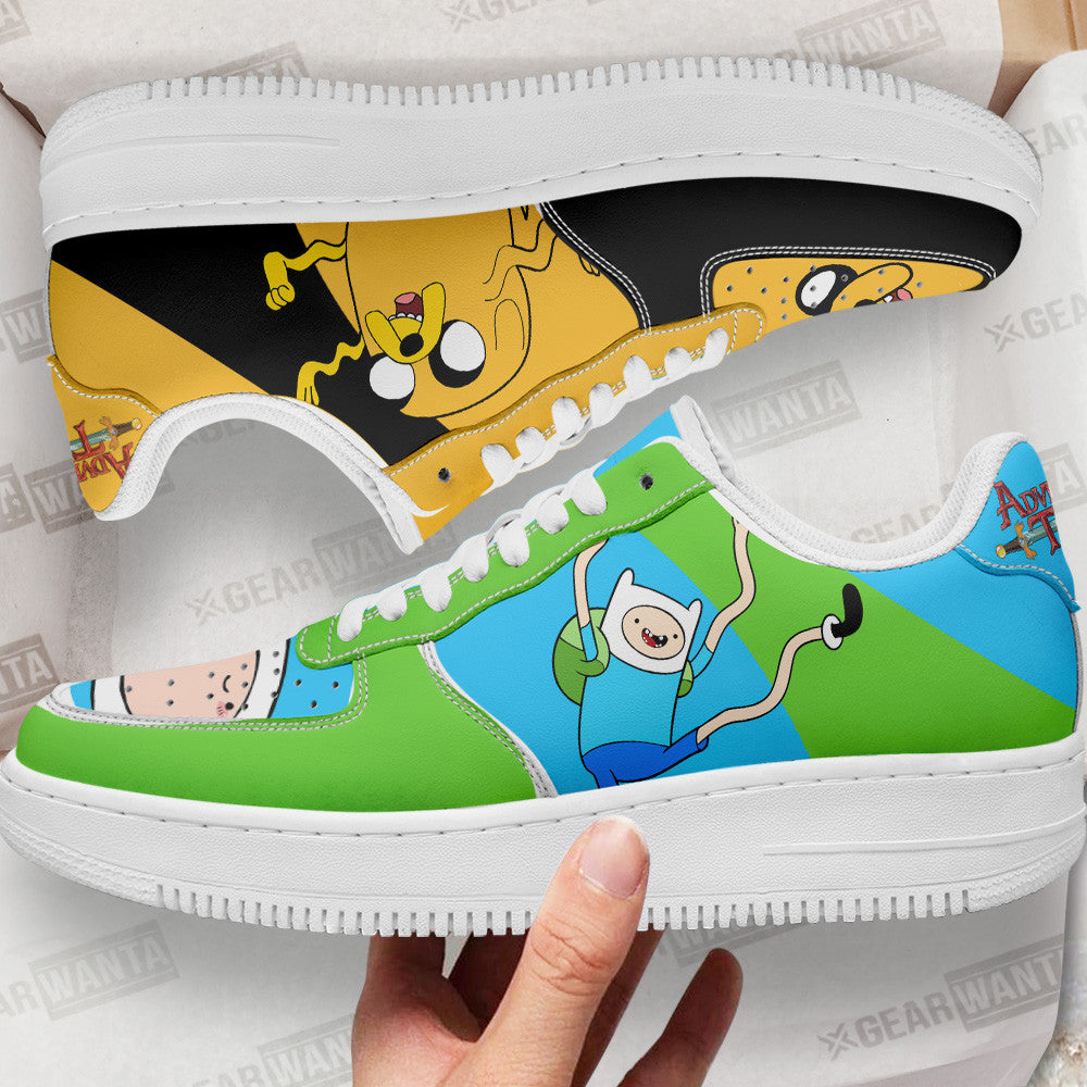 Finn and Jake Air Sneakers Custom Adventure Time Shoes Grabiiva