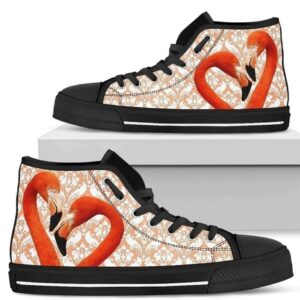 Flamingo Flock Women's High Top Shoes Gift Grabiiva