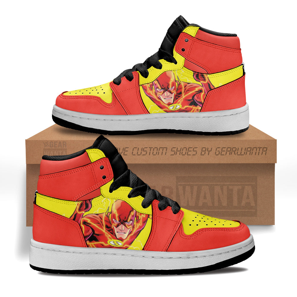 Flash Superhero Kid J1s Sneakers Custom Grabiiva