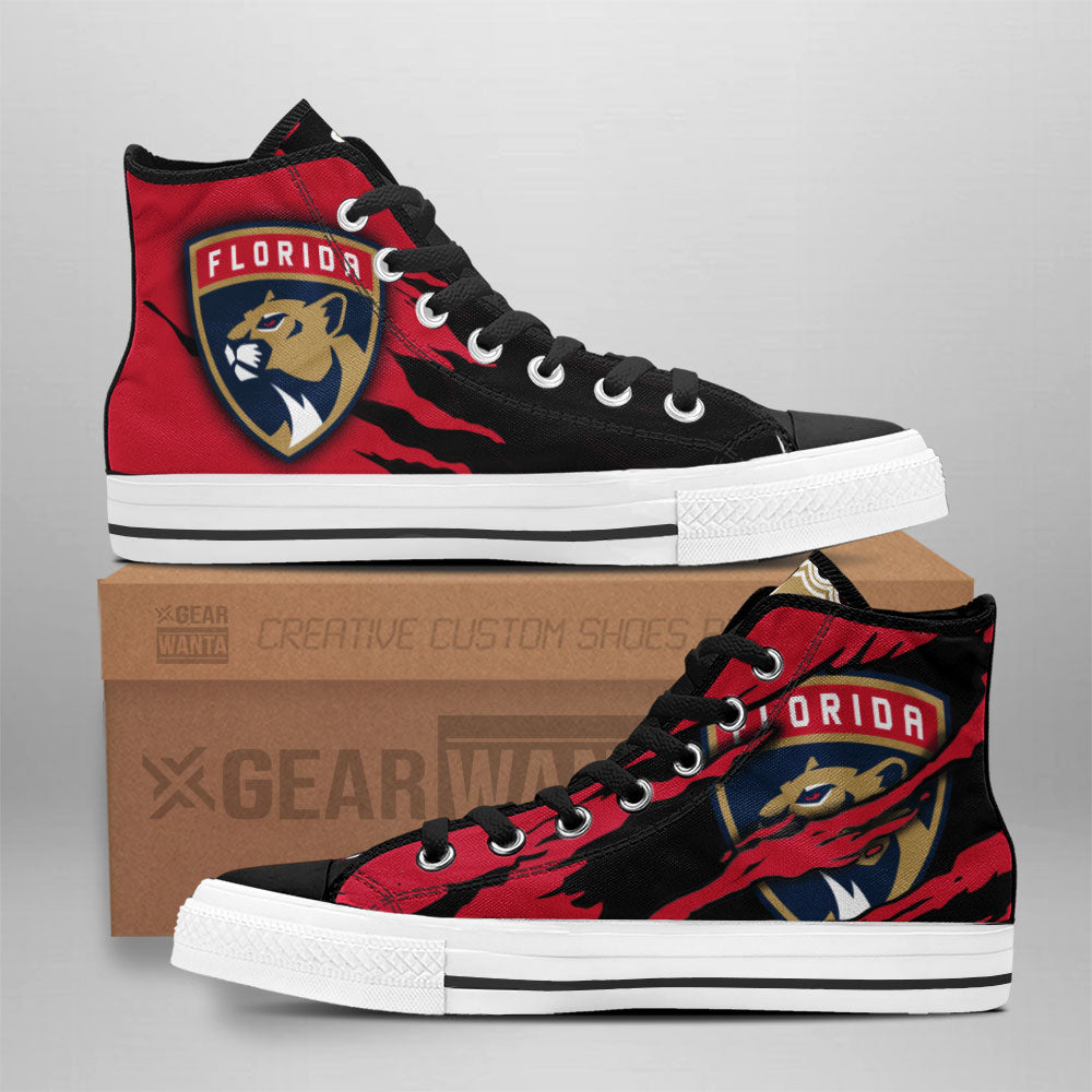 Florida Panthers High Top Shoes Custom For Fans Grabiiva