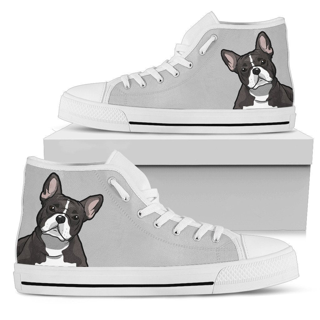 French Bulldog High Top Shoes Funny Grabiiva