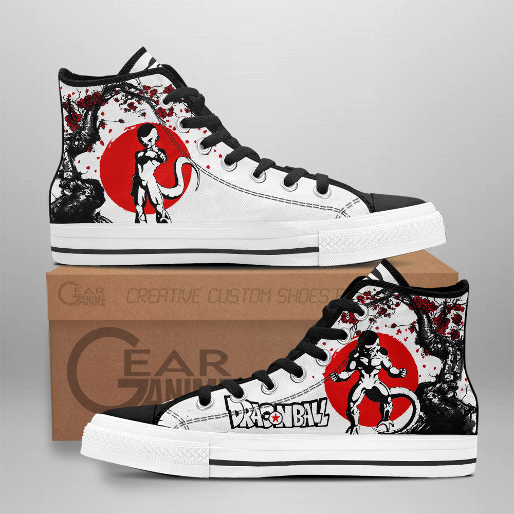 Frieza High Top Shoes Custom Dragon Ball Anime Sneakers Japan Style Grabiiva