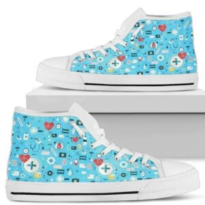 Funny Icon Nurse Women's High-Top Shoes Gift For Nurse Grabiiva