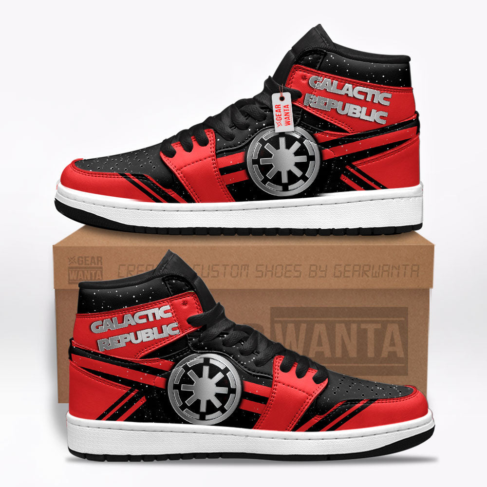 Galactic Republic Star Wars Symbols J1s Sneakers Custom For Fans TT20  Grabiiva