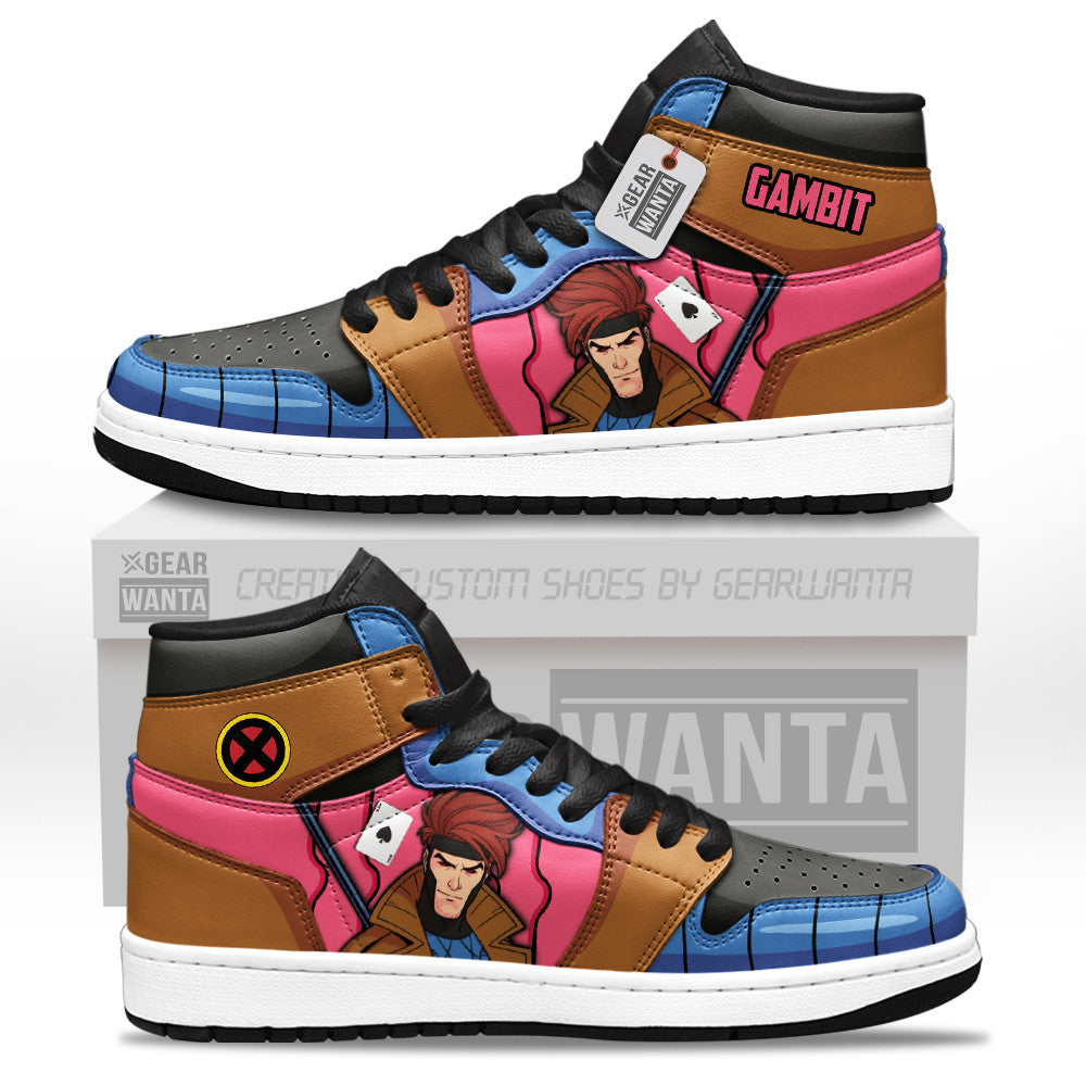 Gambit Remy LeBeau J1s Sneakers Movies Custom Shoes  Grabiiva