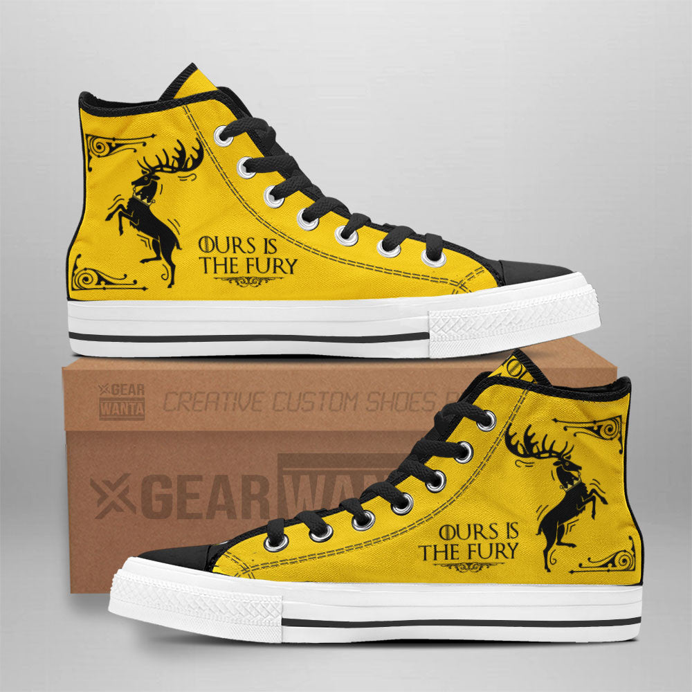 Game Of Thrones Baratheon High Top Shoes Custom For Fans Grabiiva