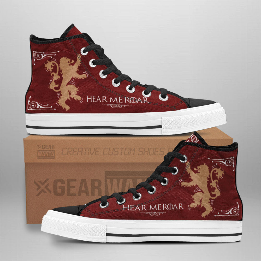 Game Of Thrones Lannister High Top Shoes Custom For Fans Grabiiva