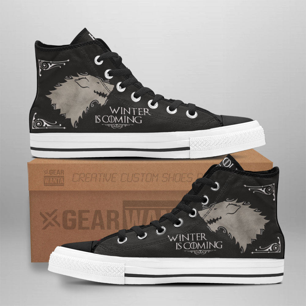 Game Of Thrones Stark High Top Shoes Custom For Fans Grabiiva