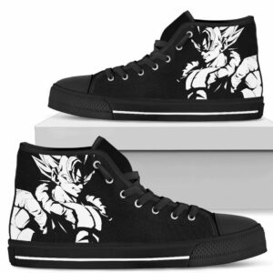 Gogeta BW High Top Shoes Sneakers Dragon Ball Custom NH09 Grabiiva