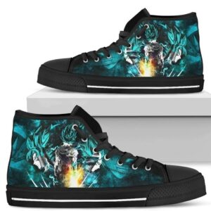 Goku Blue and Vegeta Blue High Top Shoes Custom NH09 Grabiiva