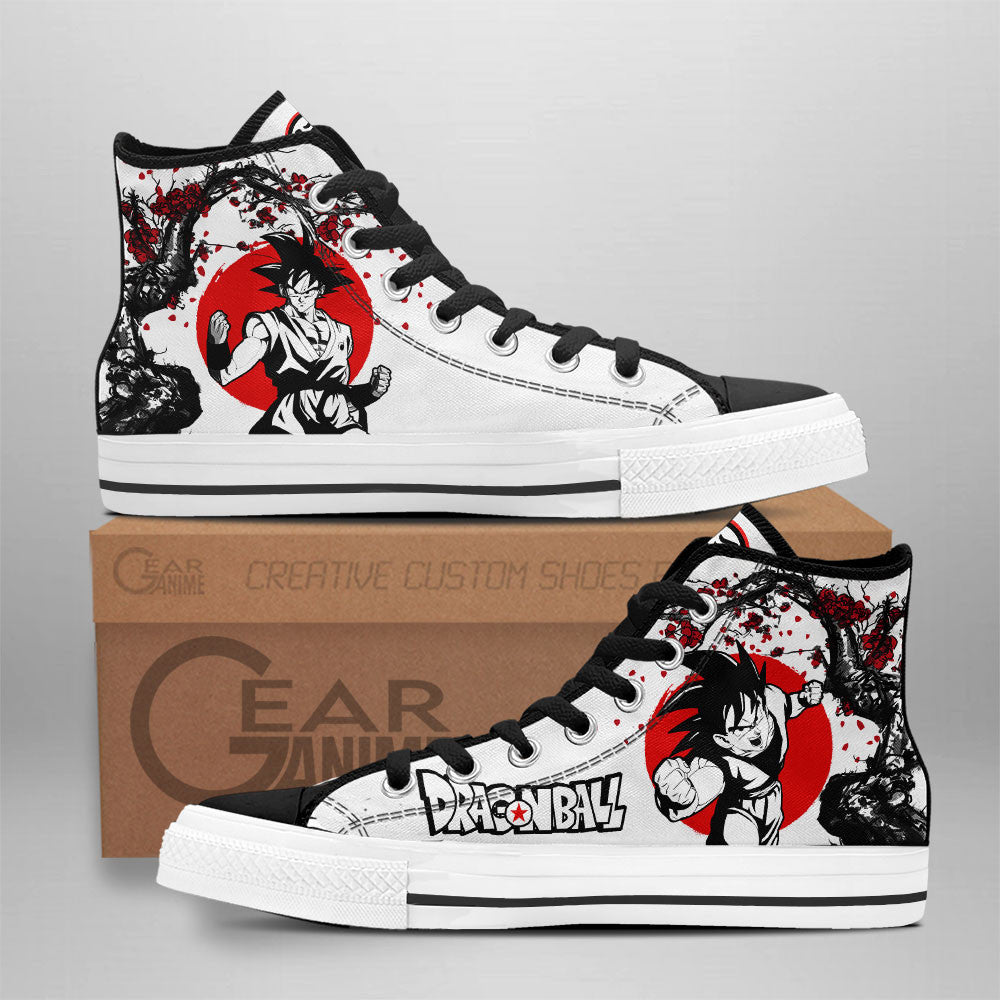 Goku High Top Shoes Custom Dragon Ball Anime Sneakers Japan Style Grabiiva