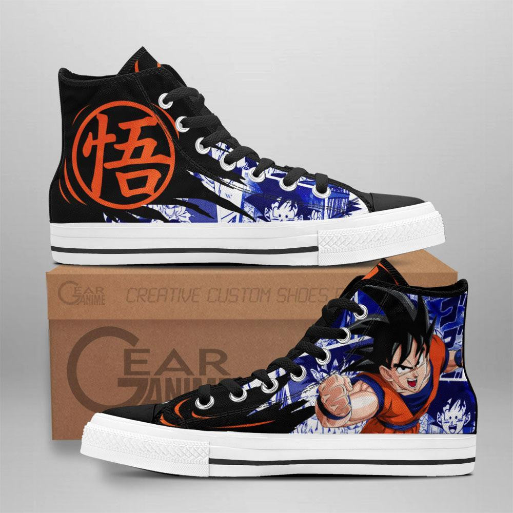 Goku High Top Shoes Custom Manga Anime Dragon Ball Sneakers Grabiiva