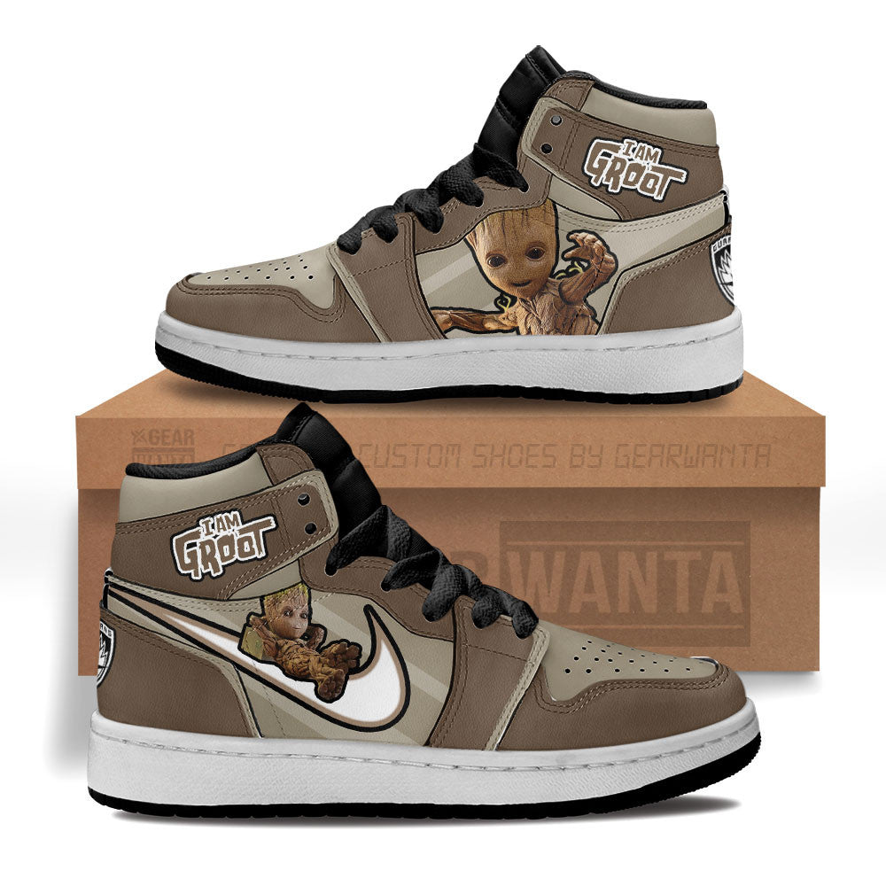 Groot Kid J1s Sneakers Custom Grabiiva
