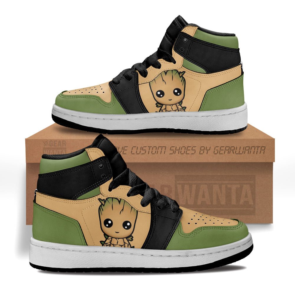 Groot Superhero Kid J1s Sneakers Custom Grabiiva