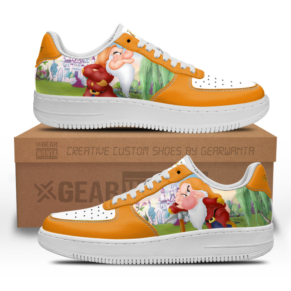 Grumpy Snow White and 7 Dwarfs Custom Air Sneakers QD12 Grabiiva