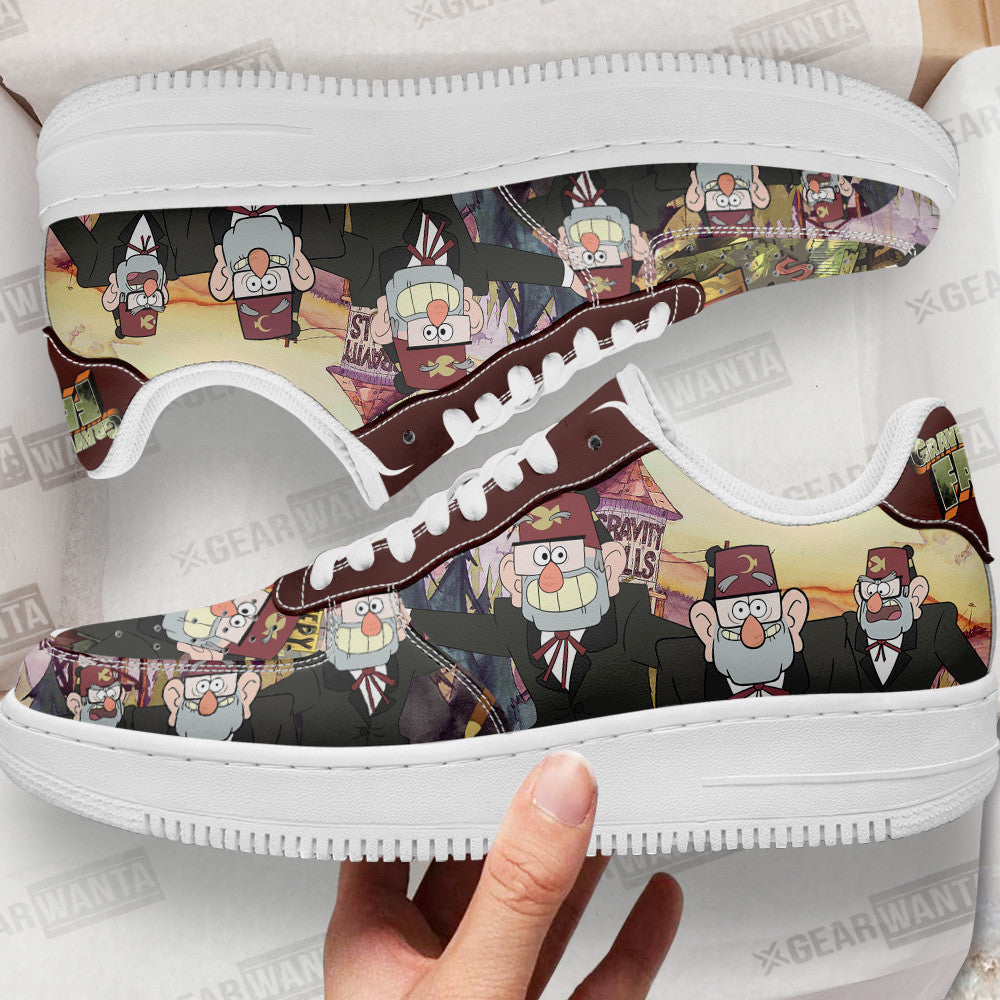 Grunkle Stan Gravity Falls Air Sneakers Custom Cartoon Shoes Grabiiva