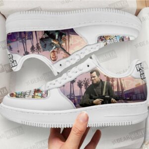 GTA Michael De Santa Air Sneakers Custom Video Game Shoes Grabiiva